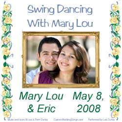 CD cover, cream roses with blue ribbons, including photo