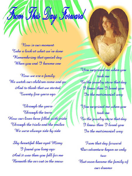 Song Legacy Sample Wedding Anniversary Lyric Sheet
