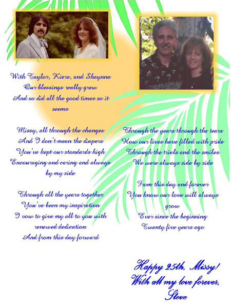 Song Legacy Sample Wedding Anniversary Lyric Sheet