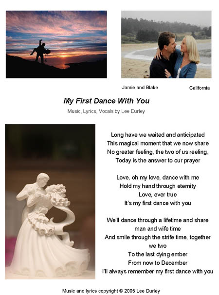 Song Legacy Sample Wedding Lyric Sheet