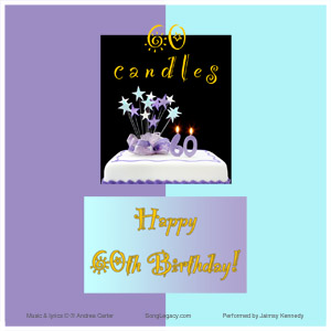 CD cover for original 60th birthday song for a woman