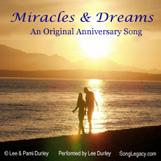 CD cover for original anniversary song Miracles and Dreams