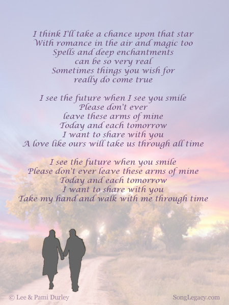 Lyric Sheet for original romantic song by Lee Durley, page 21