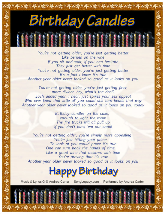 Birthday Candles - Original happy birthday song from Song Legacy