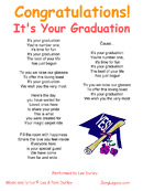 Graduation song lyric sheet page 1, version C