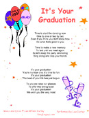 Graduation song lyric sheet page 2, version A