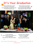 Graduation song lyric sheet page 2, version B