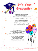 Graduation song lyric sheet page 2, version C