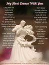 Click to see enlarged standard wedding first dance lyric sheet