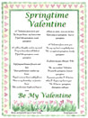 Click to see enlarged Valentine song lyric sheet