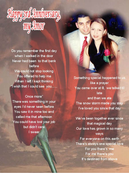 Song Legacy Sample 3rd Anniversary Lyric Sheet