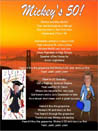 Click to see enlarged 50th birthday lyric sheet