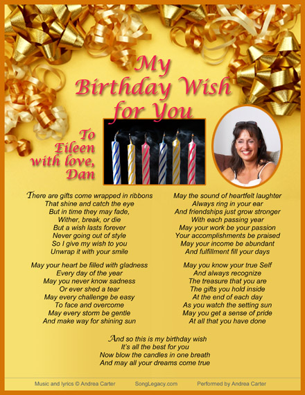 My Birthday Wish For You - Original Birthday Wishes Song from Song Legacy