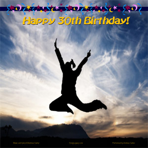 CD cover for original Thirtieth birthday song for a woman