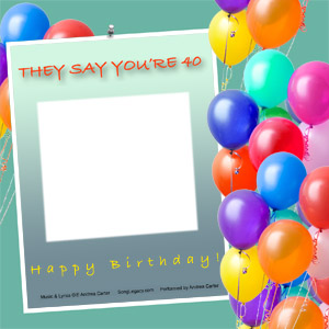 CD cover for original 40th birthday song for a woman