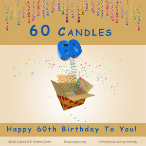 CD cover for original Sixty-fifth birthday song for a man