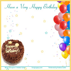 CD cover for original birthday song, Have A Very Happy Birthday